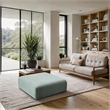 Meridian Furniture Shaggy Mint Corduroy Performance Fabric Ottoman