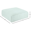 Meridian Furniture Shaggy Mint Corduroy Performance Fabric Ottoman