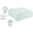 Meridian Furniture Shaggy Mint Corduroy Performance Fabric Ottoman