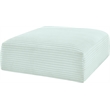 Meridian Furniture Shaggy Mint Corduroy Performance Fabric Ottoman