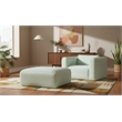 Meridian Furniture Shaggy Mint Corduroy Performance Fabric Ottoman