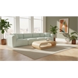 Meridian Furniture 4-Piece Mint Corduroy Performance Fabric Modular Sofa