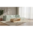 Meridian Furniture 3-Piece Mint Corduroy Performance Fabric Modular Sectional