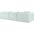 Meridian Furniture 3-Piece Mint Corduroy Performance Fabric Modular Sectional