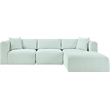 Meridian Furniture 4-Piece Mint Corduroy Performance Fabric Modular Sectional