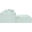 Meridian Furniture 4-Piece Mint Corduroy Performance Fabric Modular Sectional