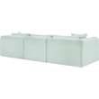 Meridian Furniture 4-Piece Mint Corduroy Performance Fabric Modular Sectional