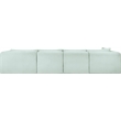 Meridian Furniture 4-Piece Mint Corduroy Performance Fabric Modular Sectional