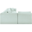Meridian Furniture 5-Piece Mint Corduroy Performance Fabric Modular Sectional