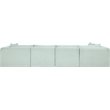 Meridian Furniture 5-Piece Mint Corduroy Performance Fabric Modular Sectional