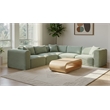 Meridian Furniture 5-Piece Mint Corduroy Performance Fabric Modular Sectional
