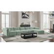 Meridian Furniture 5-Piece Mint Corduroy Performance Fabric Modular Sectional