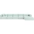 Meridian Furniture 5-Piece Mint Corduroy Performance Fabric Modular Sectional