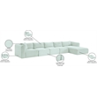 Meridian Furniture 5-Piece Mint Corduroy Performance Fabric Modular Sectional