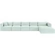 Meridian Furniture 5-Piece Mint Corduroy Performance Fabric Modular Sectional