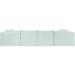 Meridian Furniture 6-Piece Mint Corduroy Performance Fabric Modular Sectional