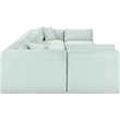 Meridian Furniture 6-Piece Mint Corduroy Performance Fabric Modular Sectional