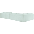 Meridian Furniture 6-Piece Mint Corduroy Performance Fabric Modular Sectional