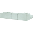 Meridian Furniture 6-Piece Mint Corduroy Performance Fabric Modular Sectional