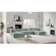 Meridian Furniture 6-Piece Mint Corduroy Performance Fabric Modular Sectional