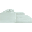 Meridian Furniture 6-Piece Mint Corduroy Performance Fabric Modular Sectional