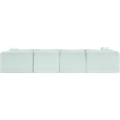 Meridian Furniture 6-Piece Mint Corduroy Performance Fabric Modular Sectional