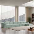 Meridian Furniture 6-Piece Mint Corduroy Performance Fabric Modular Sectional