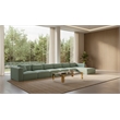 Meridian Furniture 6-Piece Mint Corduroy Performance Fabric Modular Sectional