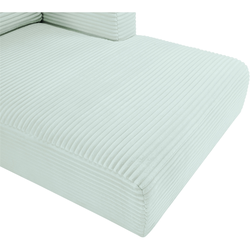 Meridian Furniture 6-Piece Mint Corduroy Performance Fabric Modular Sectional