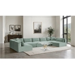 Meridian Furniture 7-Piece Mint Corduroy Performance Fabric Modular Sectional