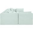 Meridian Furniture 7-Piece Mint Corduroy Performance Fabric Modular Sectional