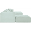Meridian Furniture 7-Piece Mint Corduroy Performance Fabric Modular Sectional