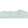 Meridian Furniture 7-Piece Mint Corduroy Performance Fabric Modular Sectional