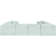 Meridian Furniture 8-Piece Mint Corduroy Performance Fabric Modular Sectional