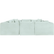 Meridian Furniture 8-Piece Mint Corduroy Performance Fabric Modular Sectional