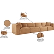 Meridian Furniture 4-Piece Saddle Corduroy Performance Fabric Modular Sofa
