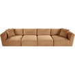 Meridian Furniture 4-Piece Saddle Corduroy Performance Fabric Modular Sofa