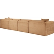 Meridian Furniture 4-Piece Saddle Corduroy Performance Fabric Modular Sofa