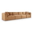 Meridian Furniture 4-Piece Saddle Corduroy Performance Fabric Modular Sofa