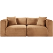 Meridian Furniture 2-Piece Saddle Corduroy Performance Fabric Modular Sofa