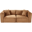 Meridian Furniture 2-Piece Saddle Corduroy Performance Fabric Modular Sofa