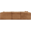 Meridian Furniture 3-Piece Saddle Corduroy Performance Fabric Modular Sectional