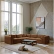 Meridian Furniture 5-Piece Saddle Corduroy Performance Fabric Modular Sectional
