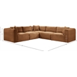 Meridian Furniture 5-Piece Saddle Corduroy Performance Fabric Modular Sectional