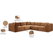 Meridian Furniture 5-Piece Saddle Corduroy Performance Fabric Modular Sectional