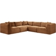 Meridian Furniture 5-Piece Saddle Corduroy Performance Fabric Modular Sectional