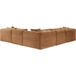 Meridian Furniture 5-Piece Saddle Corduroy Performance Fabric Modular Sectional