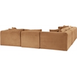 Meridian Furniture 5-Piece Saddle Corduroy Performance Fabric Modular Sectional