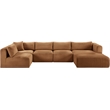 Meridian Furniture 5-Piece Saddle Corduroy Performance Fabric Modular Sectional