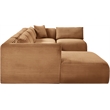 Meridian Furniture 5-Piece Saddle Corduroy Performance Fabric Modular Sectional